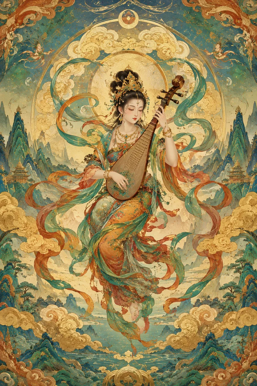 敦煌国风插画