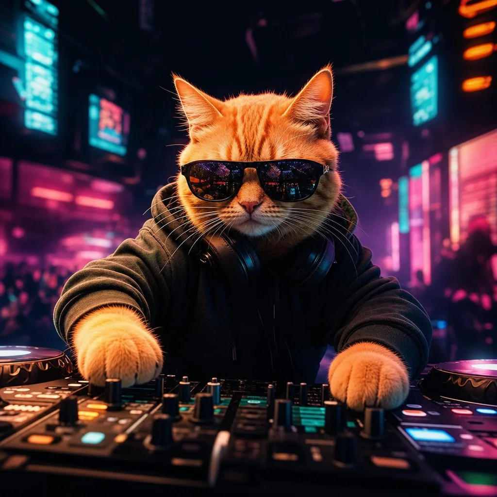 赛博朋克猫 DJ